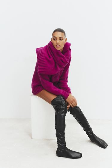 OVER-THE-KNEE BOOTS - Black by Zara