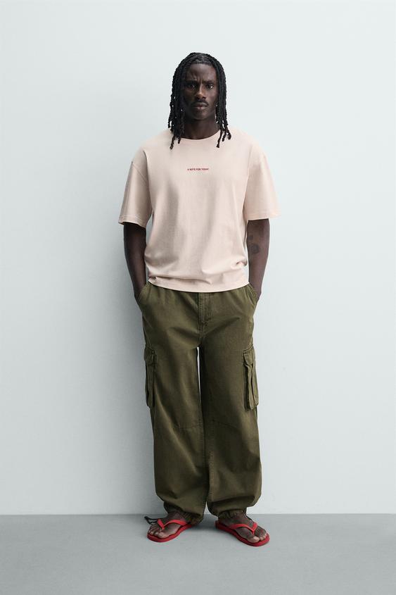 RELAXED FIT TEXT PRINT T-SHIRT from Zara - $39.90