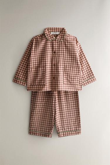KIDS' CHECK FLANNEL PYJAMAS - Pink by Zara - Image 0