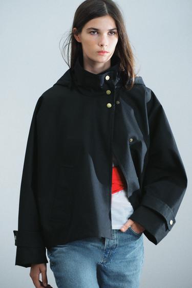 Zaras JACKA MED OMLOTTDESIGN OCH VATTENAVVISANDE EGENSKAPER ZW COLLECTION - Mörkt marinblå