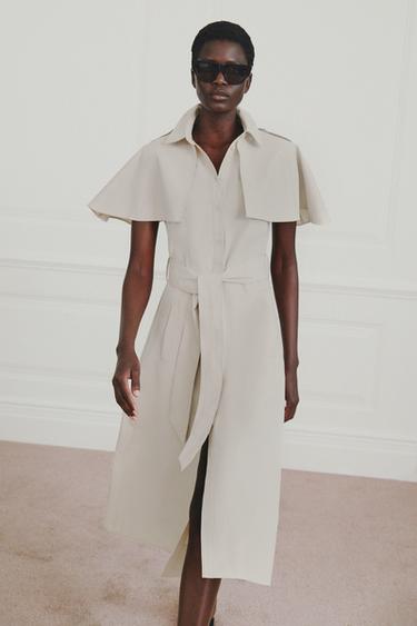 ROBE CHEMISE CAPE ZW COLLECTION - Camel clair de Zara - Image 1