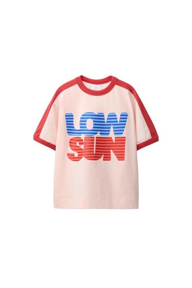 CAMISETA VIVOS CONTRASTE TEXTO - Rosa / Blanco de Zara