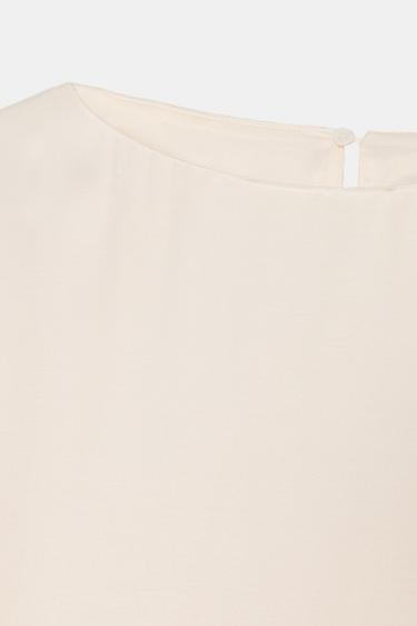 HAUT FLUIDE À MANCHES COURTES ZW COLLECTION - Écru de Zara - Image 7