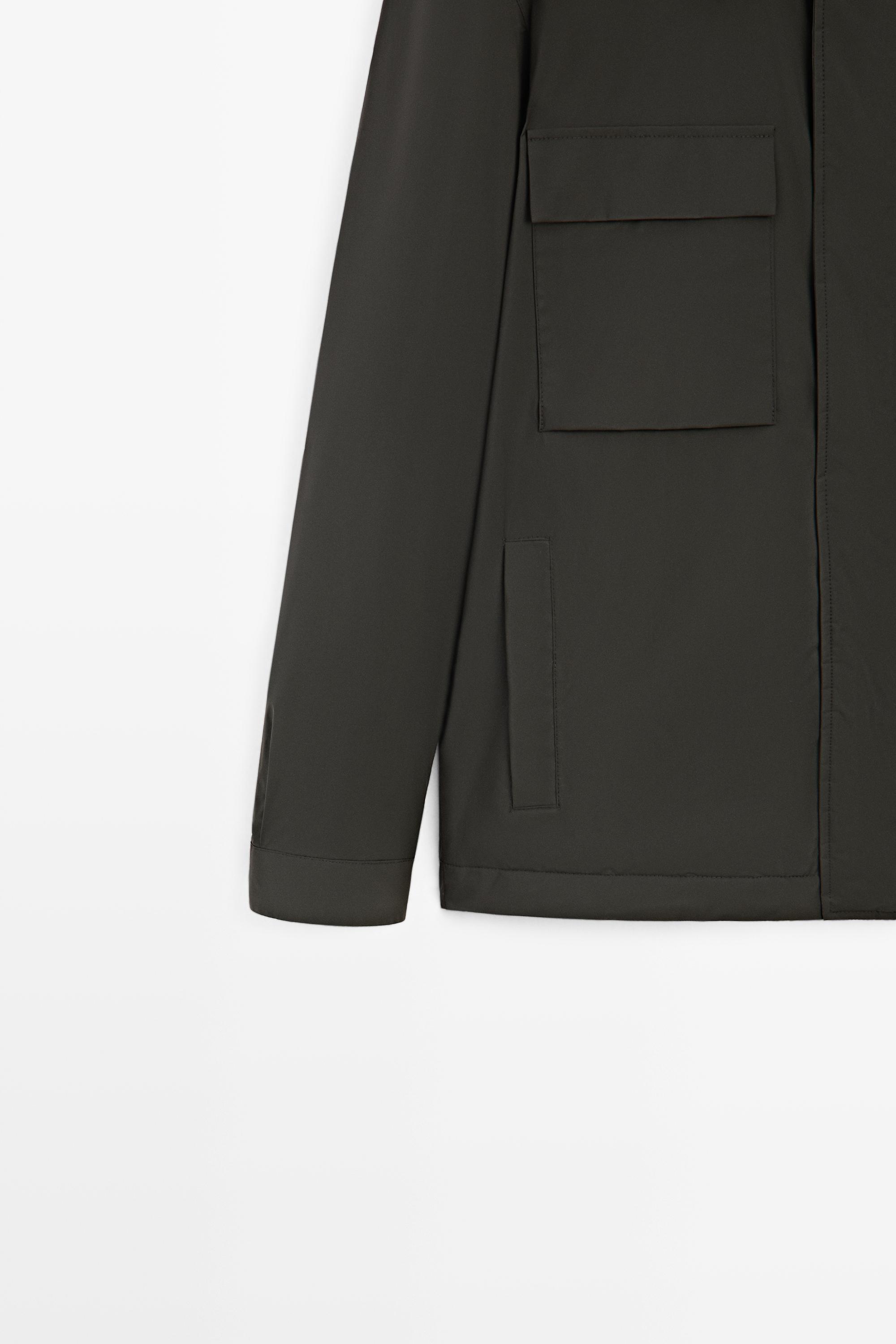 Technical fabric pocket detail jacket