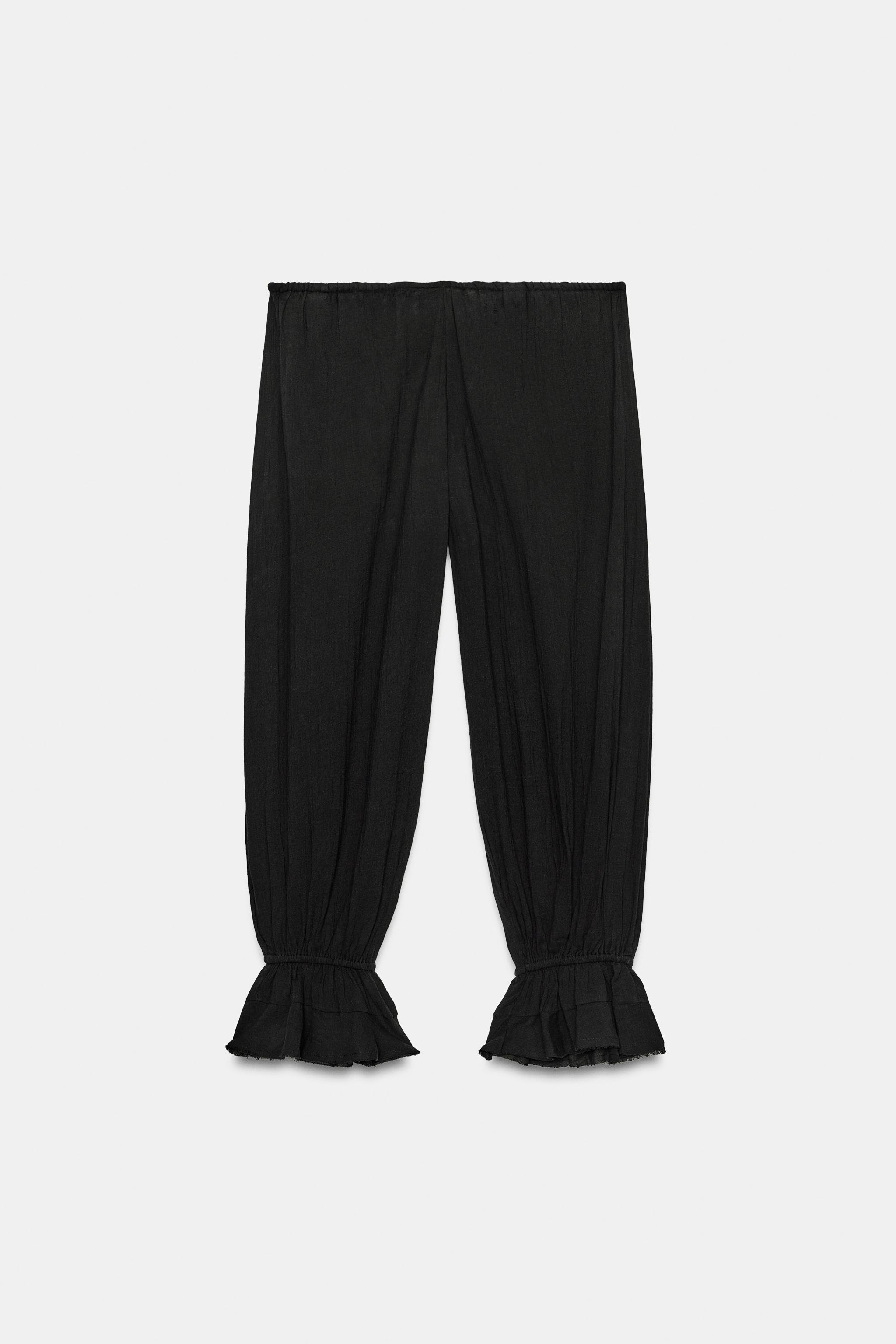 Женские брюки Zara RUSTIC BLOOMER PANTS — фото 6