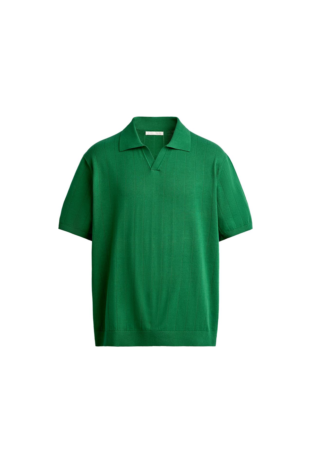 Рубашка поло классического кроя из ребёного трикотажа