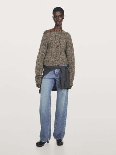 Zara 100% cashmere knit boat neck sweater - Mink - Image 0
