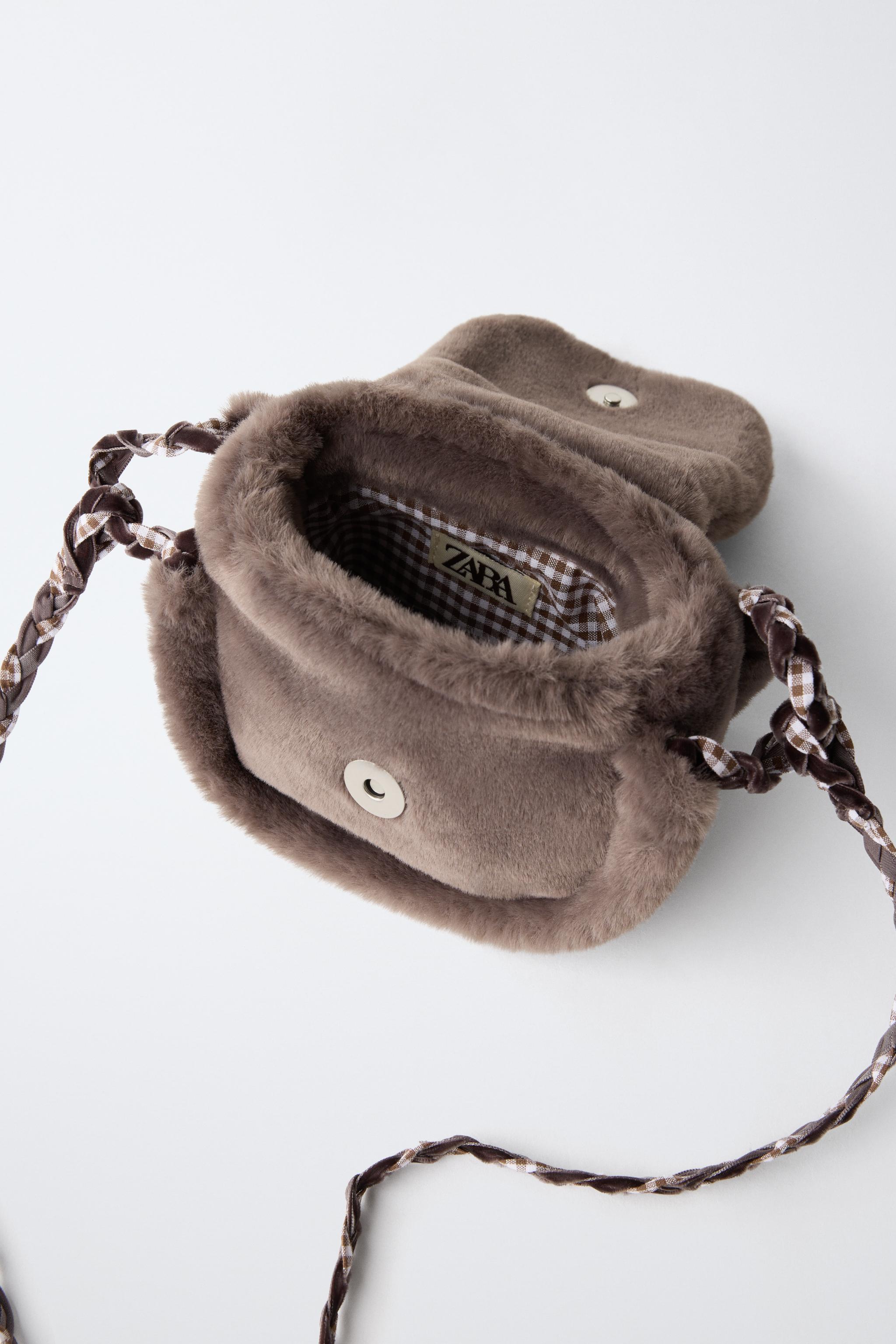 FUR BOW CROSSBODY BAG