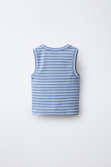STRIPED RIBBED T-SHIRT — Striped 2