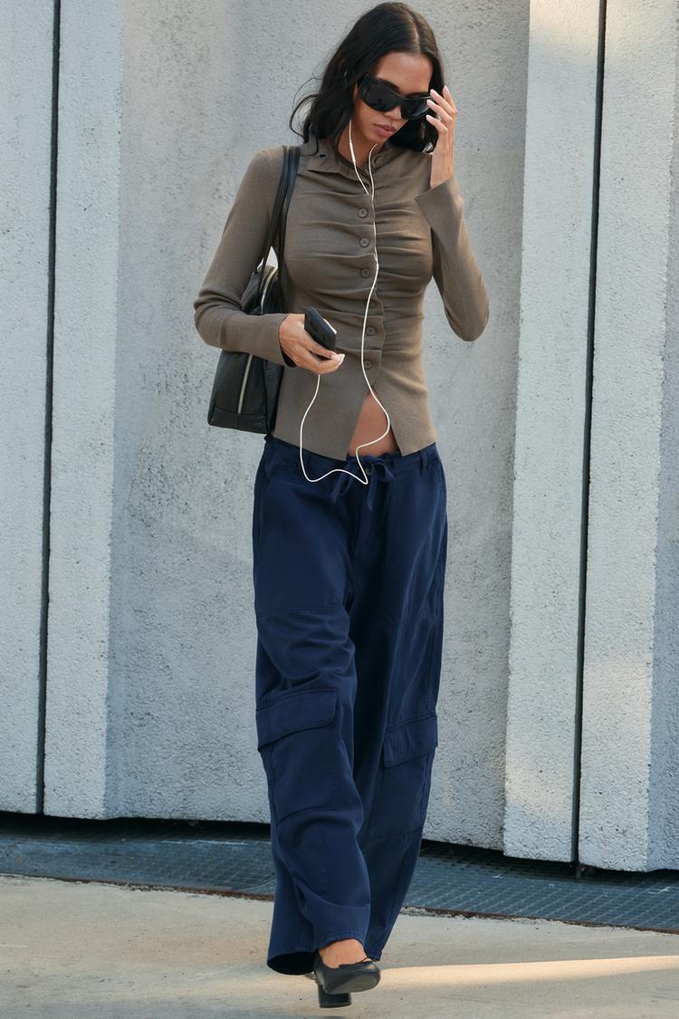 DRAPED KNIT TOP