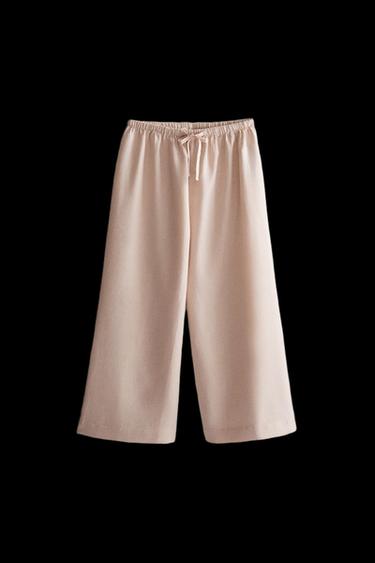 LINEN TROUSERS - Pink by Zara - Image 0