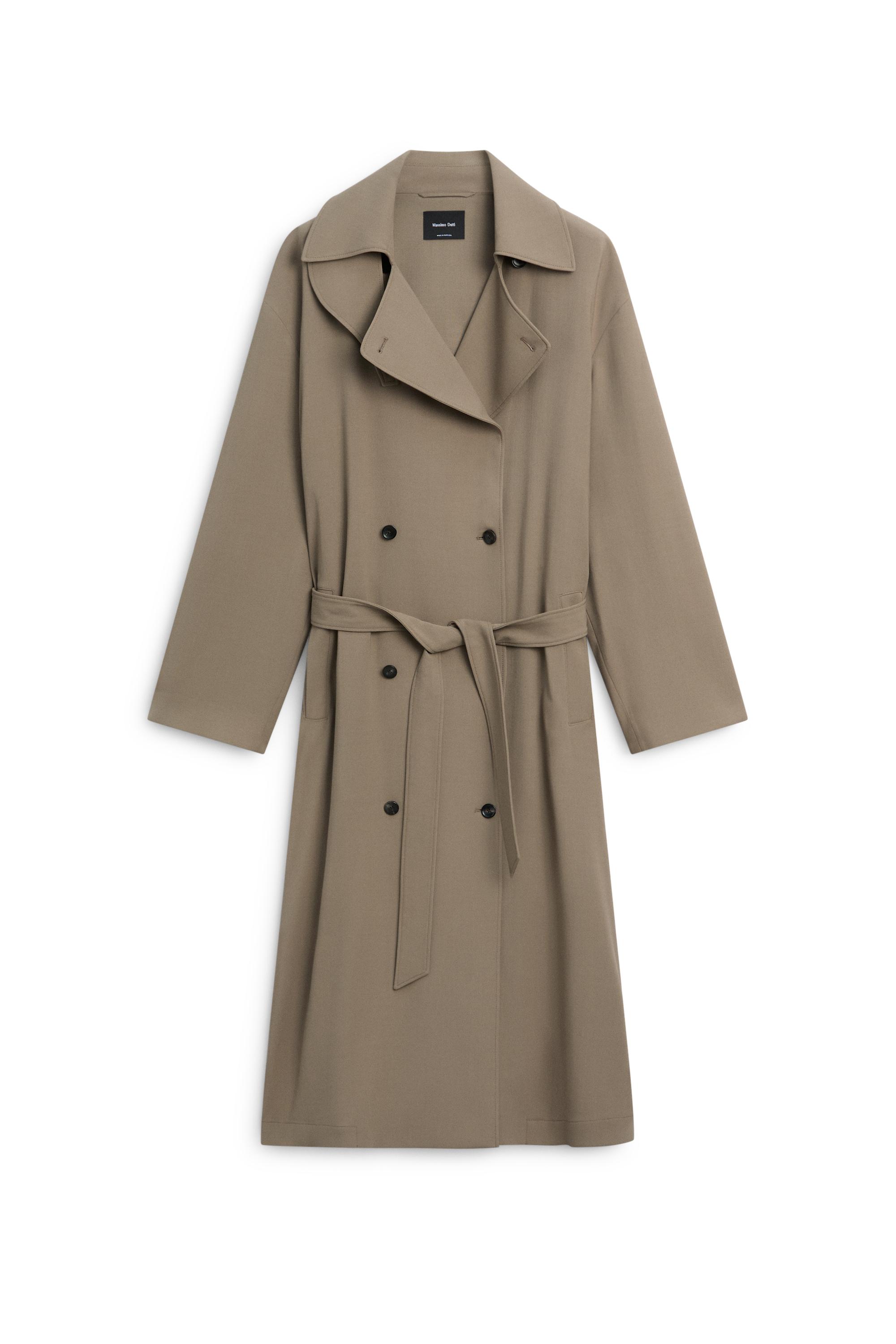 Long fluid wool trench coat - LIMITED EDITION