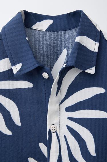SUN PRINT SHIRT - Ecru / Blue by Zara - Image 2