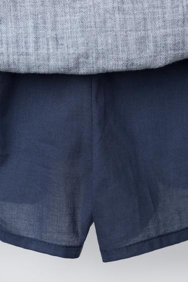JUPE-SHORT À IMPRIMÉ ÉTOILES - Bleu marine de Zara - Image 3