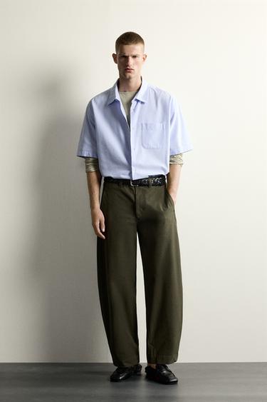 Zara 寬鬆版牛津襯衫 - 淡藍色