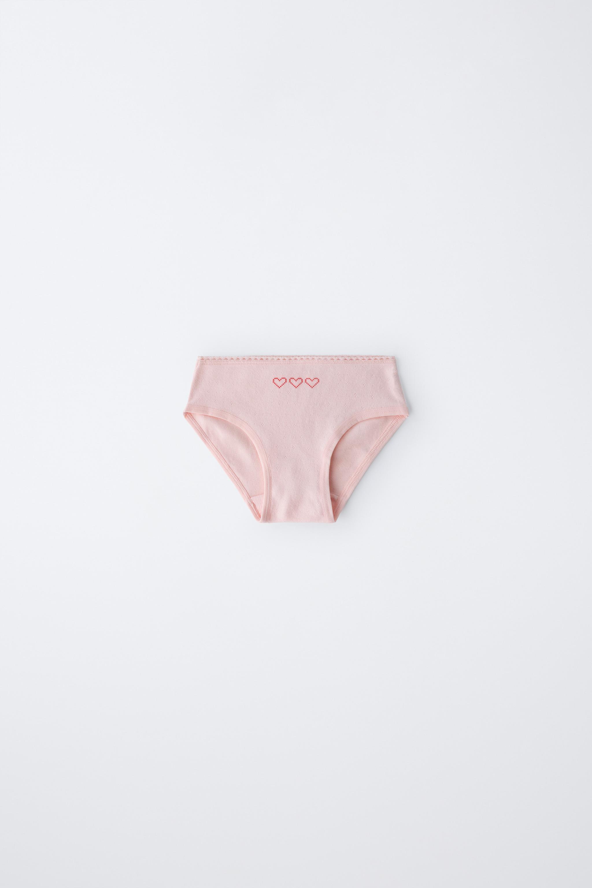 1 1/2- 6 YEARS/ SIX-PACK OF HEART PRINT UNDERWEAR