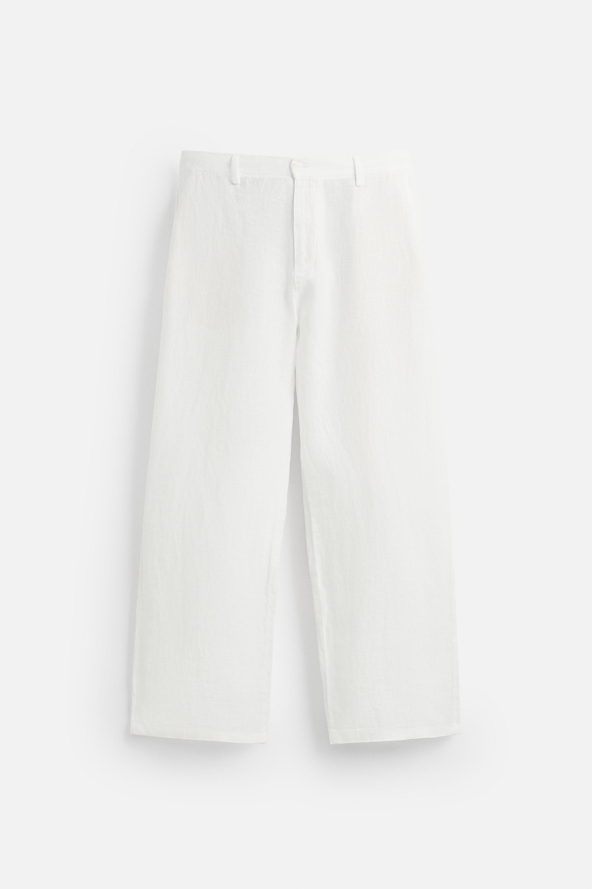 PANTALON COUPE DÉCONTRACTÉE 100 % LIN