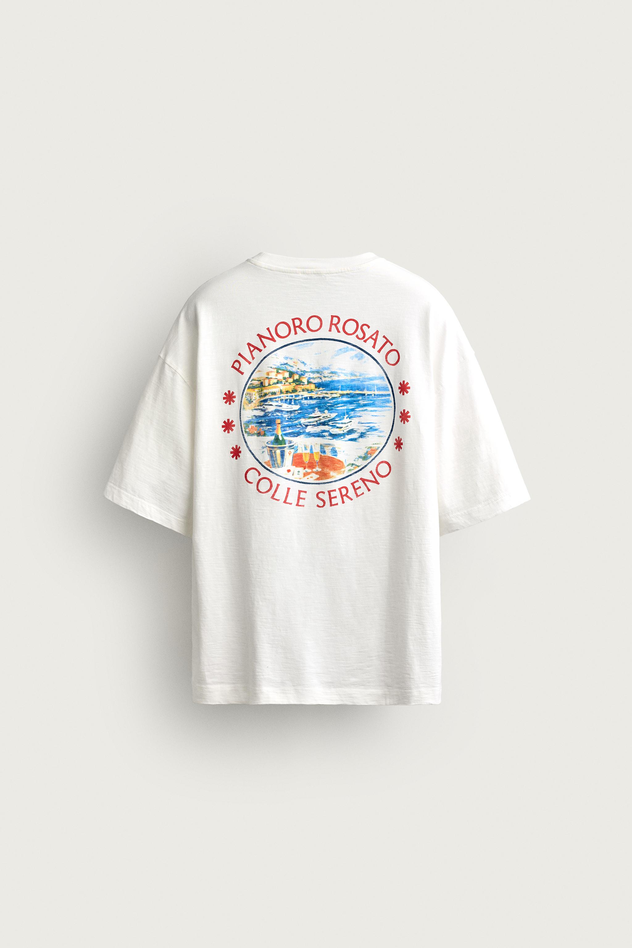 RELAXED FIT CONTRAST PRINT T-SHIRT