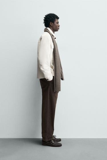 SURCHEMISE EFFET DAIM - Blanc cassé de Zara - Image 3