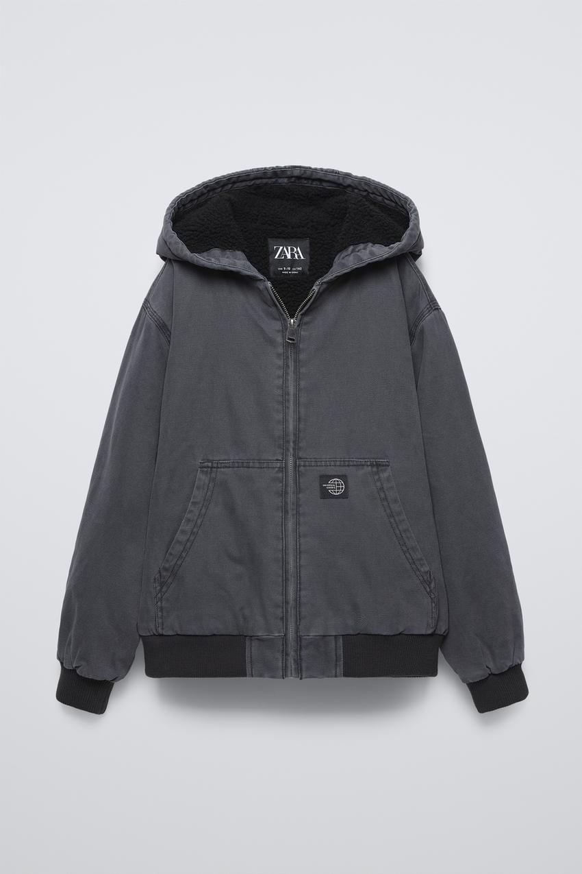 ウォッシュドツイル裏地付きジャケット - ブラック | ZARA Japan / 日本 