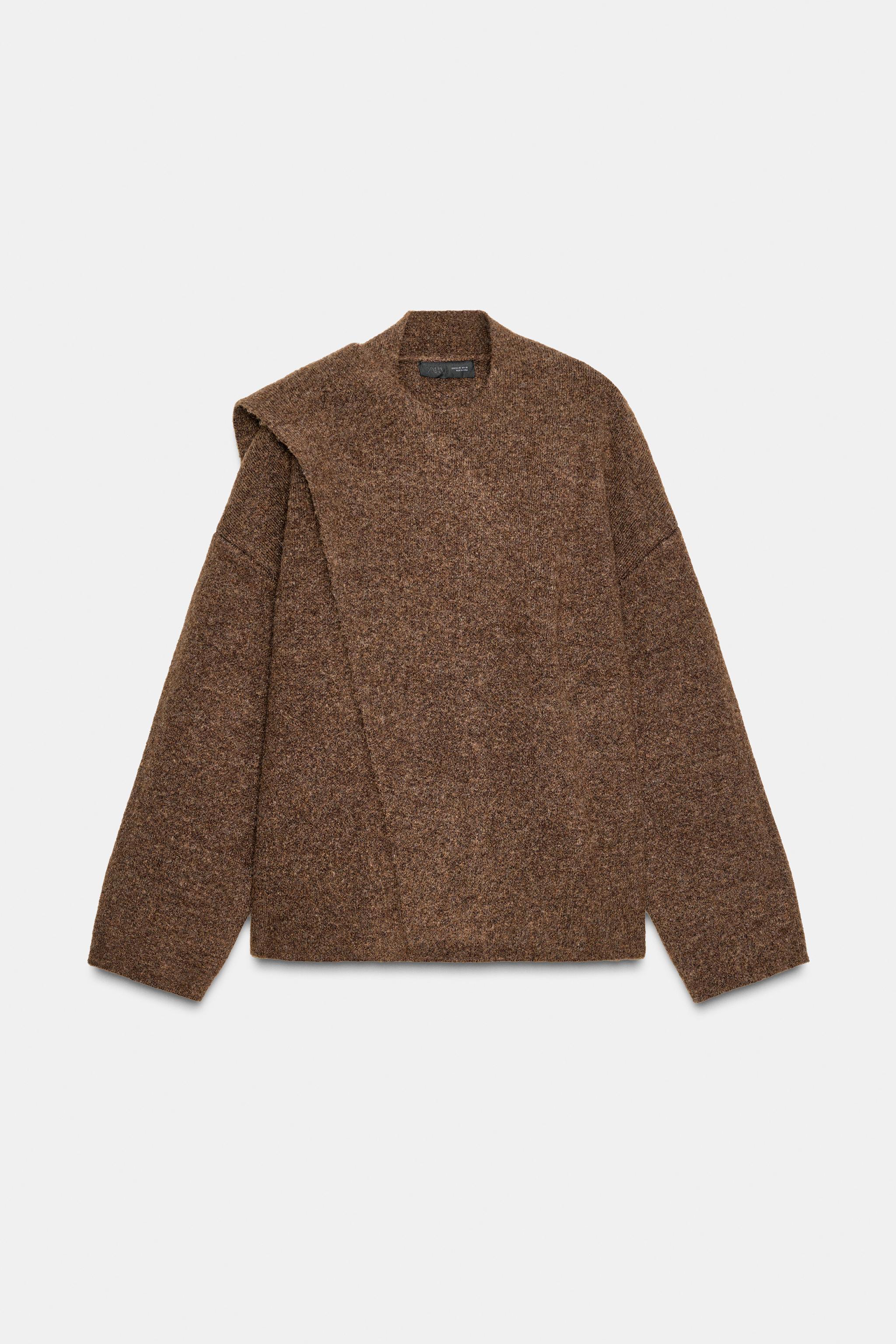 GILET EN MAILLE AVEC ÉCHARPE