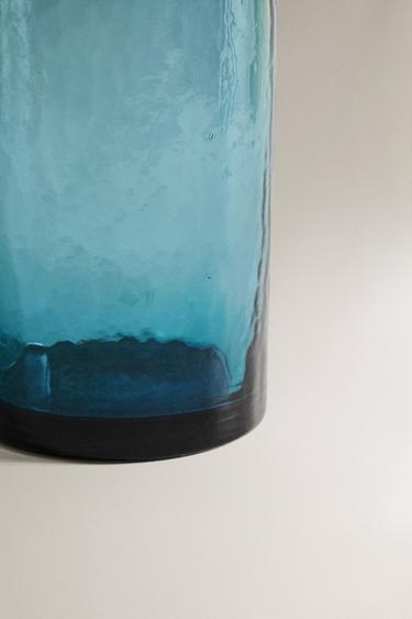 TEXTURED GLASS SOFT DRINK TUMBLER - Blue by Zara - Image 3