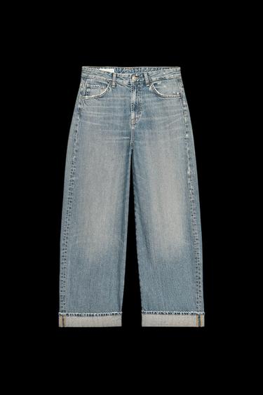 JEANS TRF BAGGY FOLDED MITTELHOHER BUND - Blau von Zara - Bild 0