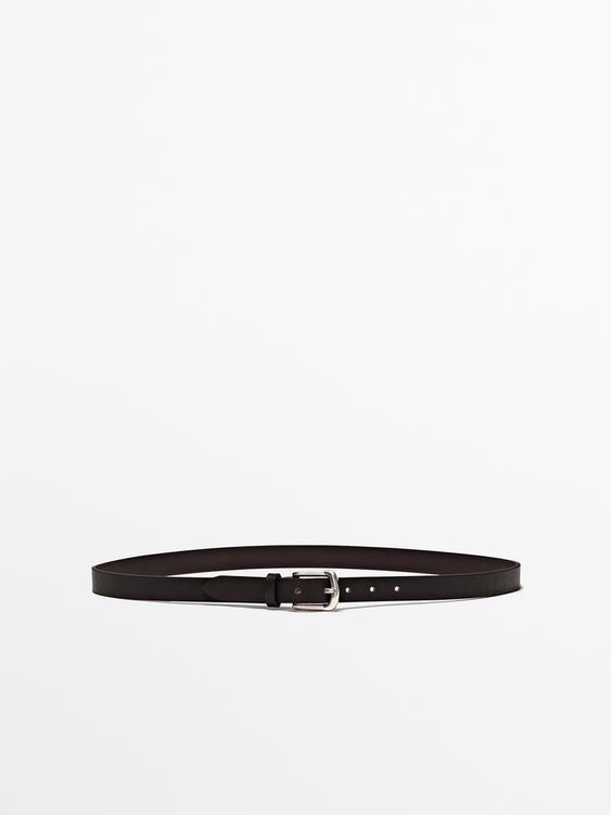 Nappa leather belt