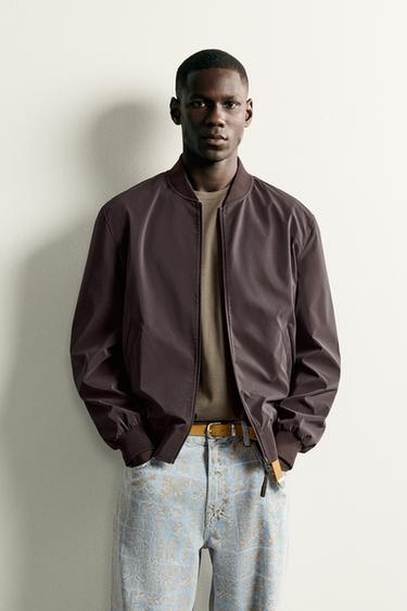 CAZADORA BOMBER LIGERA - Marrón de Zara
