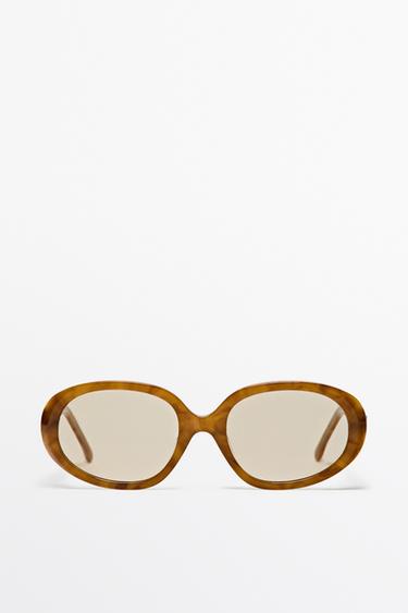 Zara Oval sunglasses - Caramel - Image 0