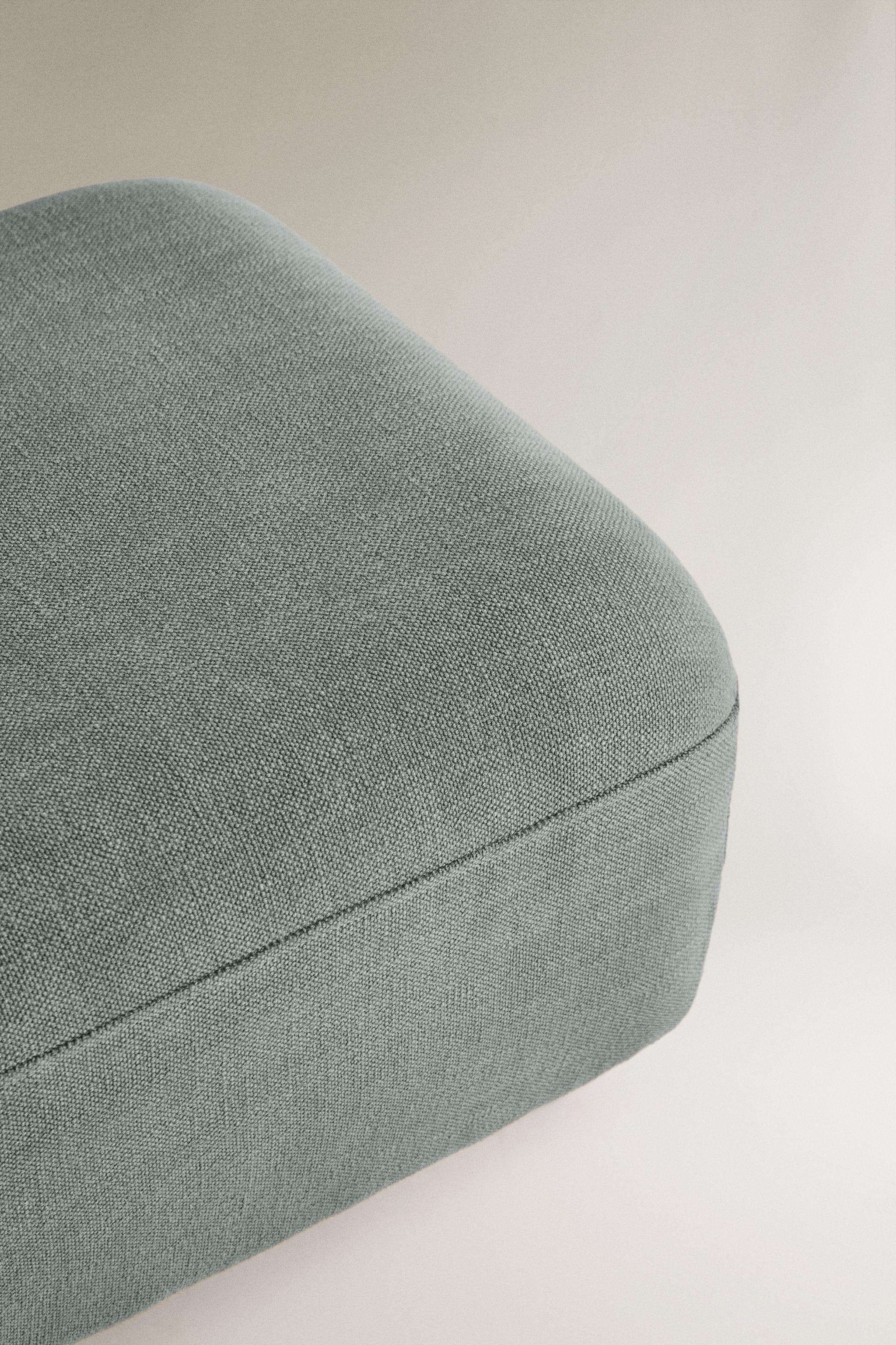 COTTON FOOTSTOOL — Duck blue