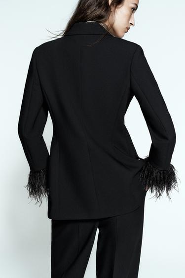 FEATHER BLAZER - Black by Zara