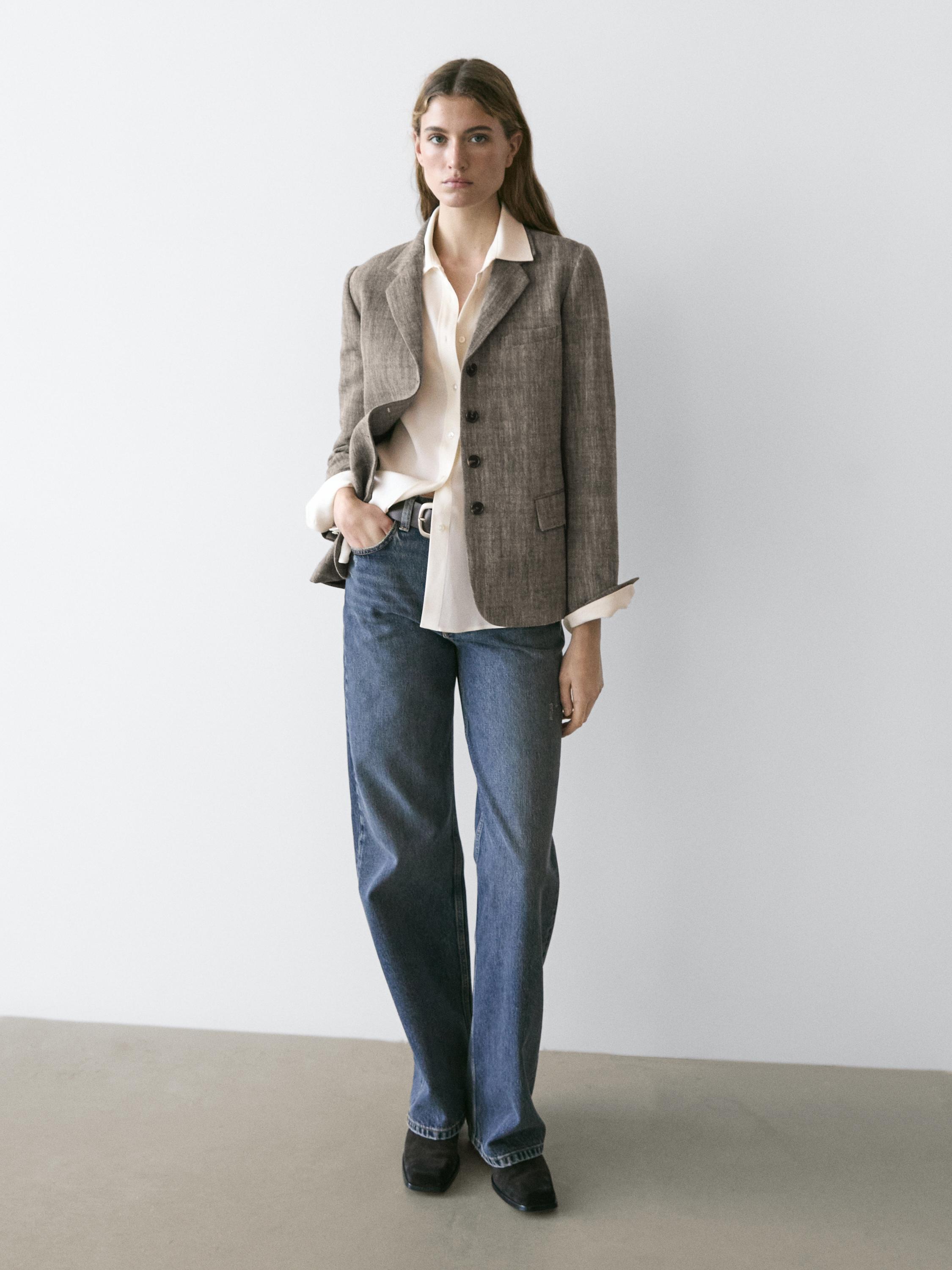 Blazer chiné en laine