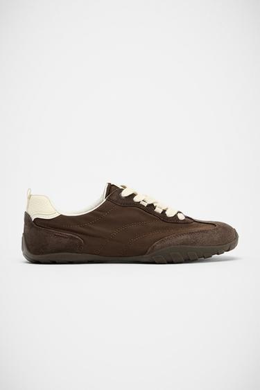 CONTRAST RUNNING SHOES - Brown by Zara