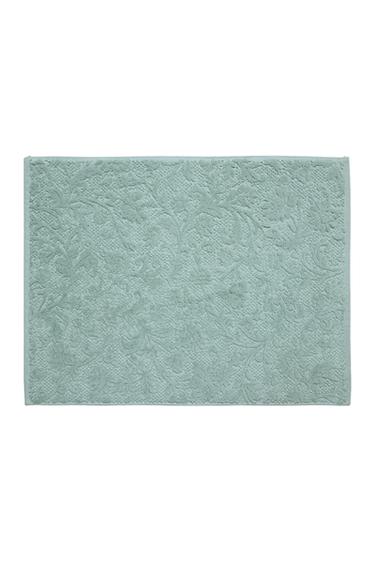 FLORAL JACQUARD BATH MAT - أخضر مموه الخاص بـ Zara