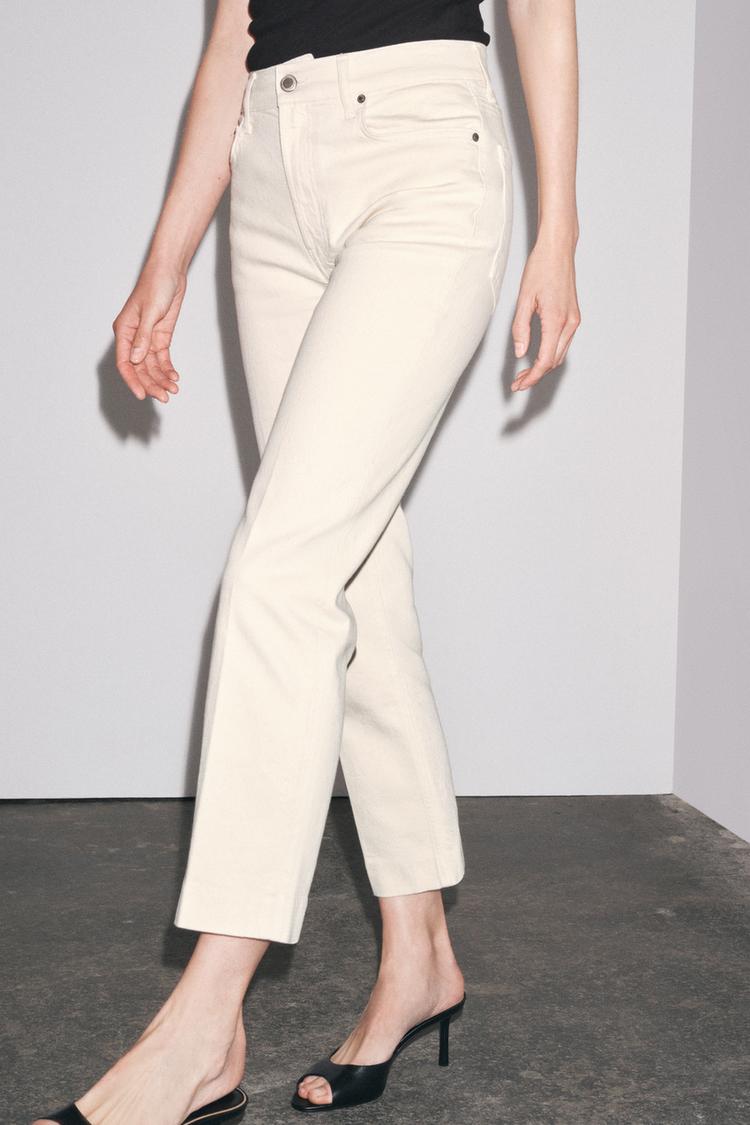 ZW COLLECTION HIGH RISE BOOTCUT CROPPED JEANS