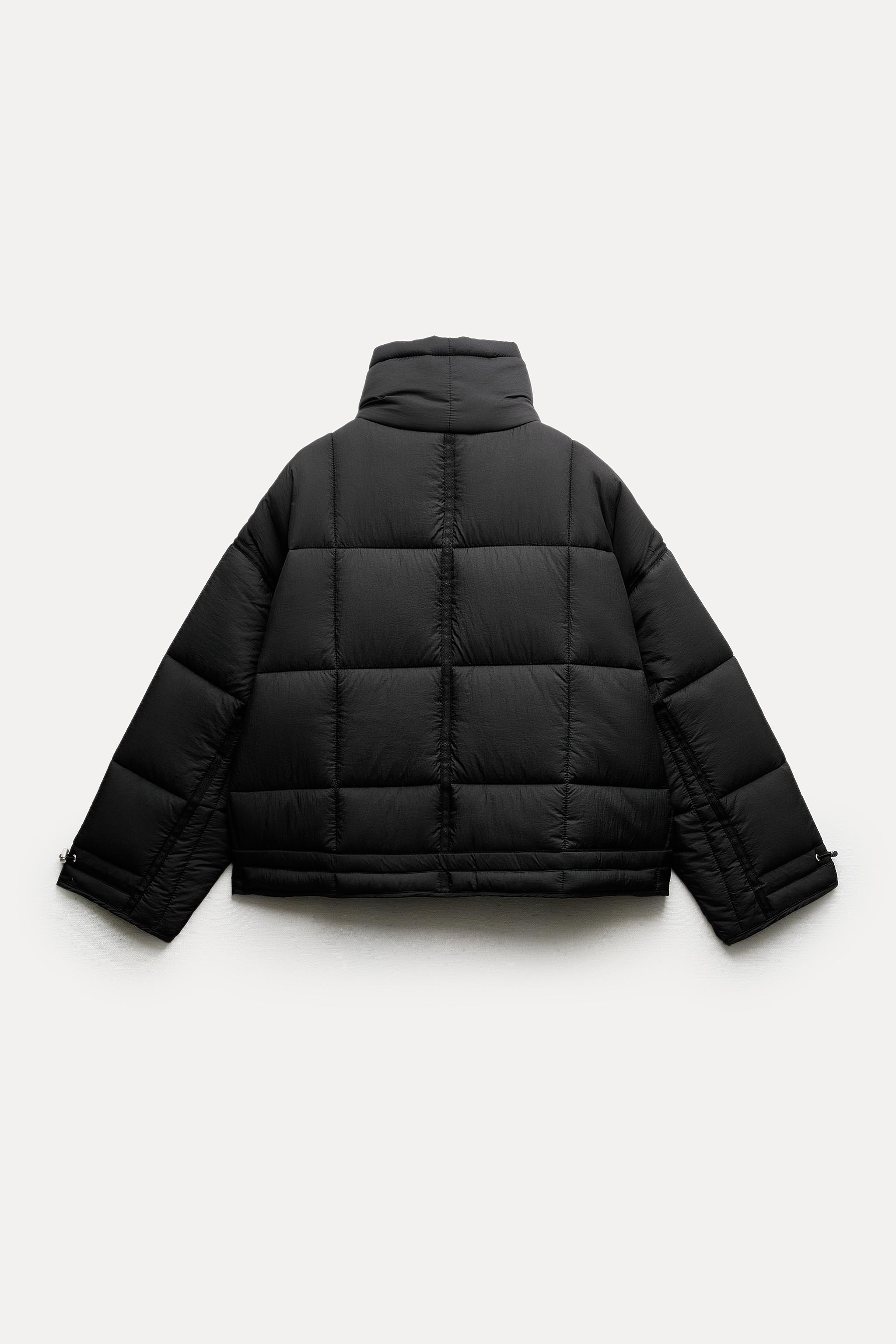 WATER REPELLENT NYLON PUFFER ANORAK ZW COLLECTION - Black | ZARA 