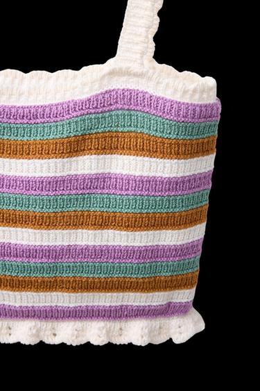 6-14 YEARS/ STRIPED CROCHET KNIT SET - Ecru by Zara