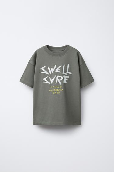 PRINTED T-SHIRT - Grey by Zara