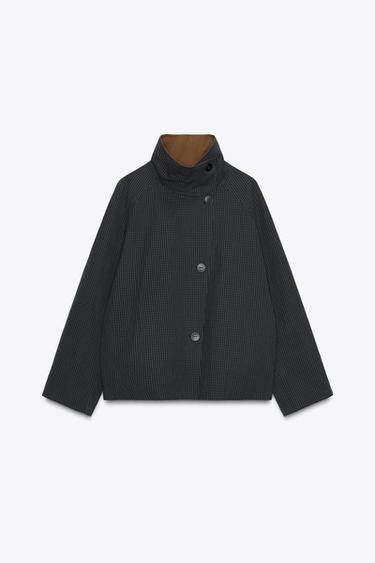 Zaras KORT, VÄNDBAR TRENCHCOAT ZW COLLECTION - Svart/brun