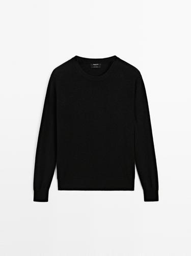 Zara Knit 100% cashmere crew neck sweater - Black