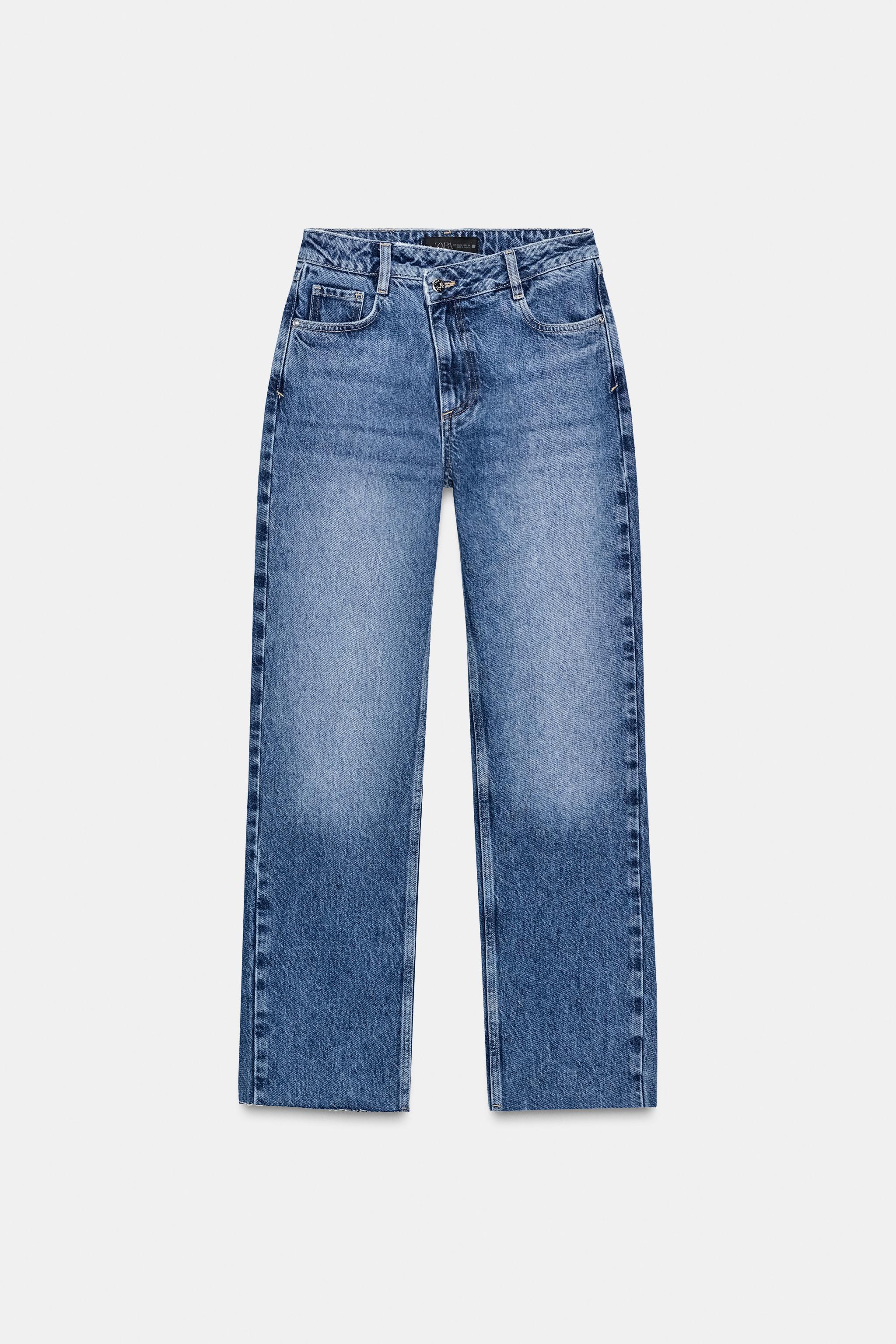 Z1975 YÜKSEK BEL ÇAPRAZ KESİM DÜZ PAÇA JEAN - Görsel 7