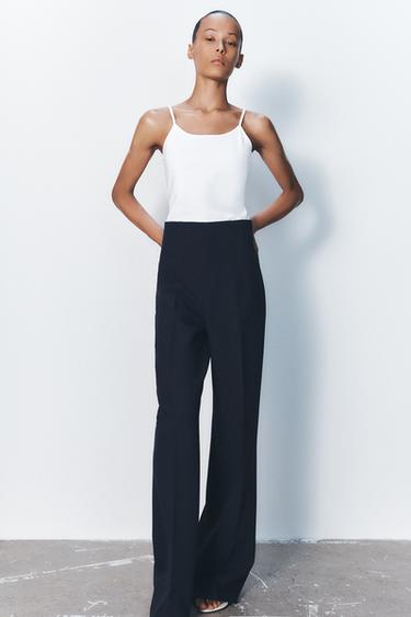 PANTALÓN CREMALLERA ZW COLLECTION - Marino de Zara