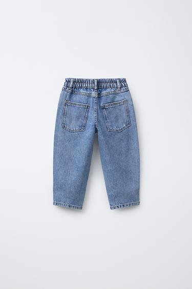 BAGGY DENIM TROUSERS - Mid-blue by Zara - Image 1