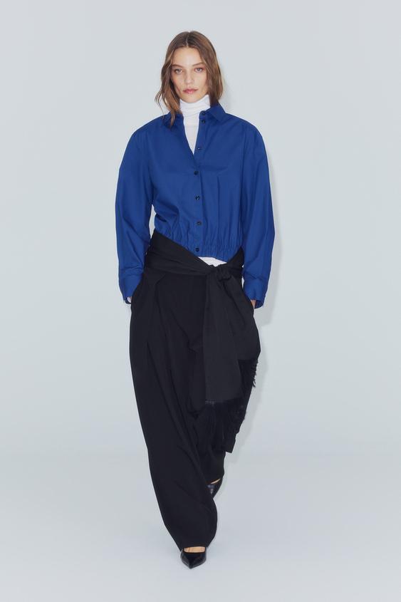 ZW COLLECTION POPLIN SHIRT - Blue by Zara - Image 0
