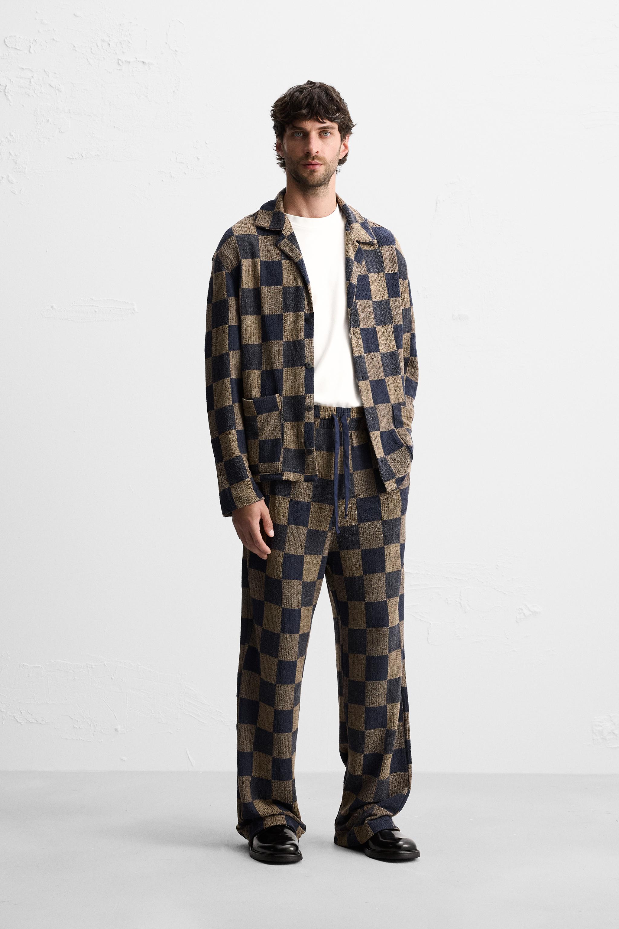 Shops checkered trousers zara