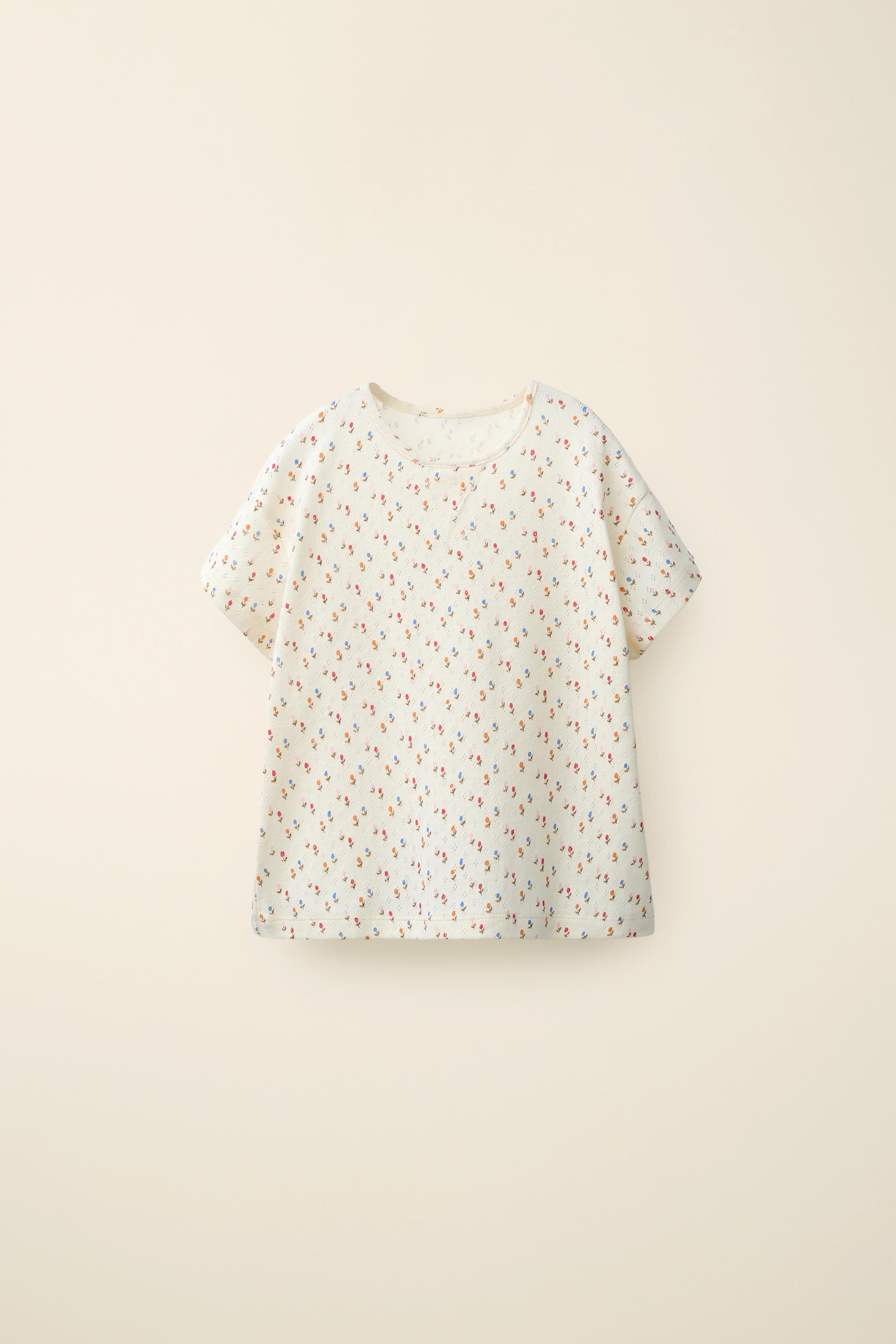 POINTELLE TULIP T-SHIRT CREATED BY CARAMEL LONDON X ZARA — Printed