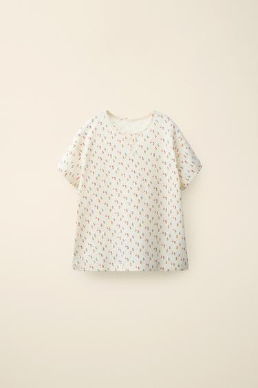 CARAMEL LONDON X ZARA 튤립 포인트엘 티셔츠 - Zara 프린트