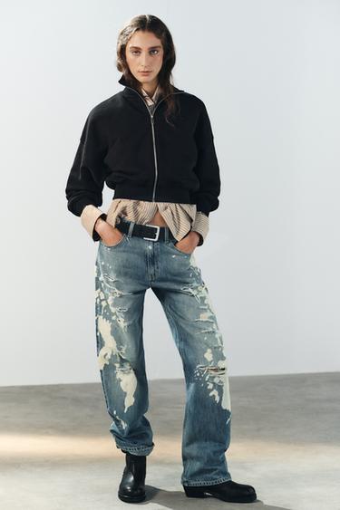 ZIP-UP SWEATSHIRT - Black by Zara