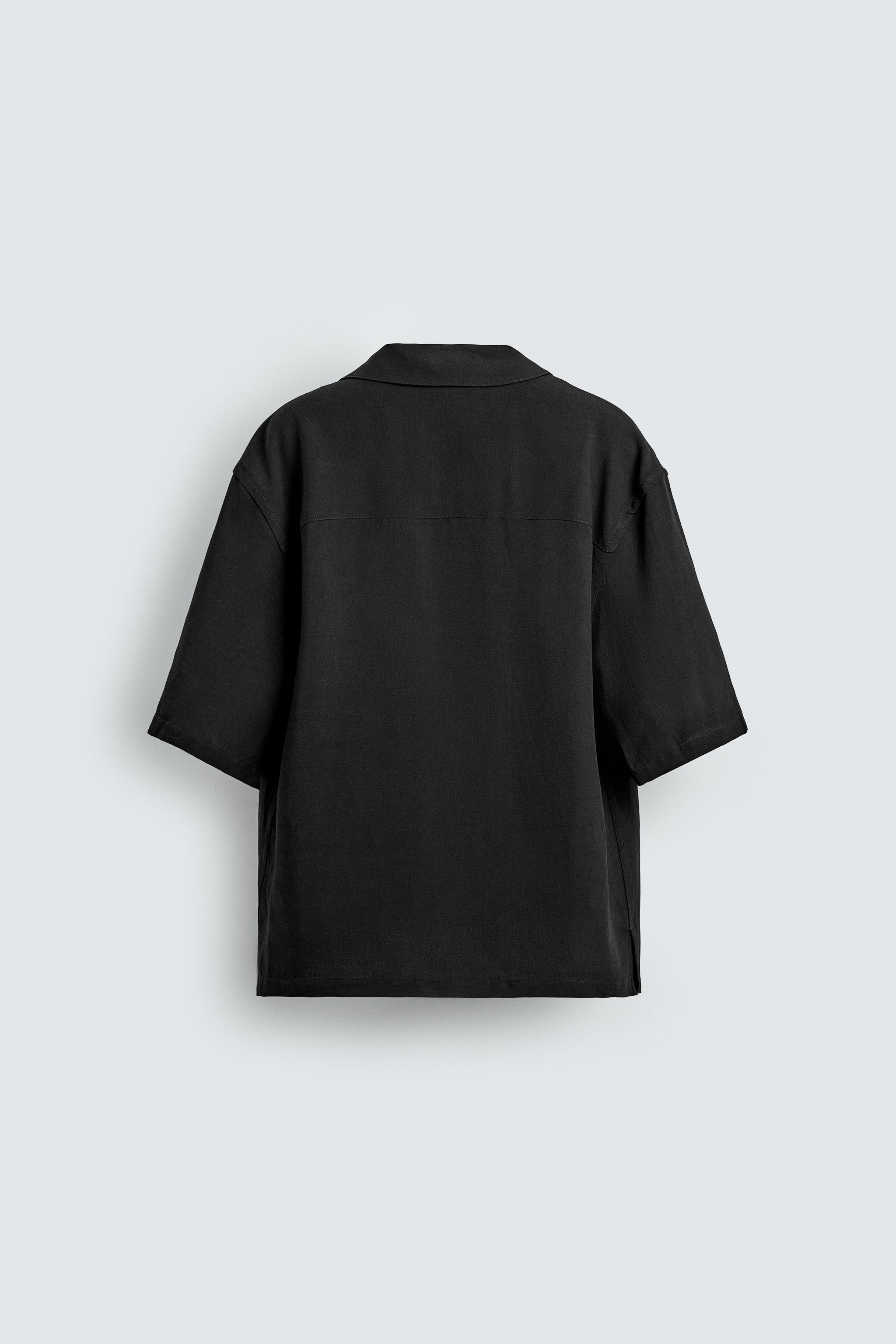 VISCOSE-LINEN KIMONO SHIRT